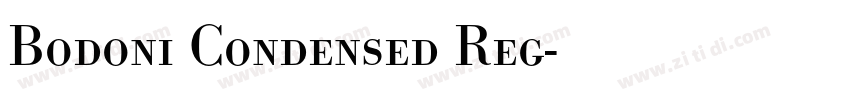 Bodoni Condensed Reg字体转换
